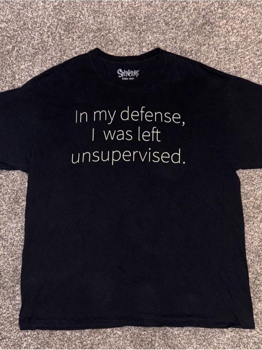 Black grunge funny meme tee